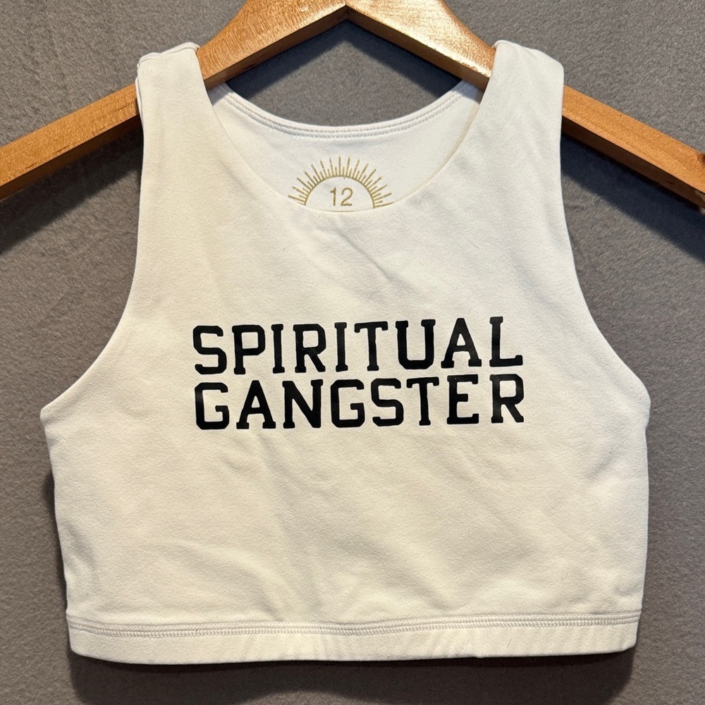 Spiritual Gangster White Sports Top